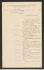 k.k. naturhistorisches Hofmuseum, Intendanzakten 1885-1896 (Hauer), Aktenzahl Z.26/1891, Seite 1